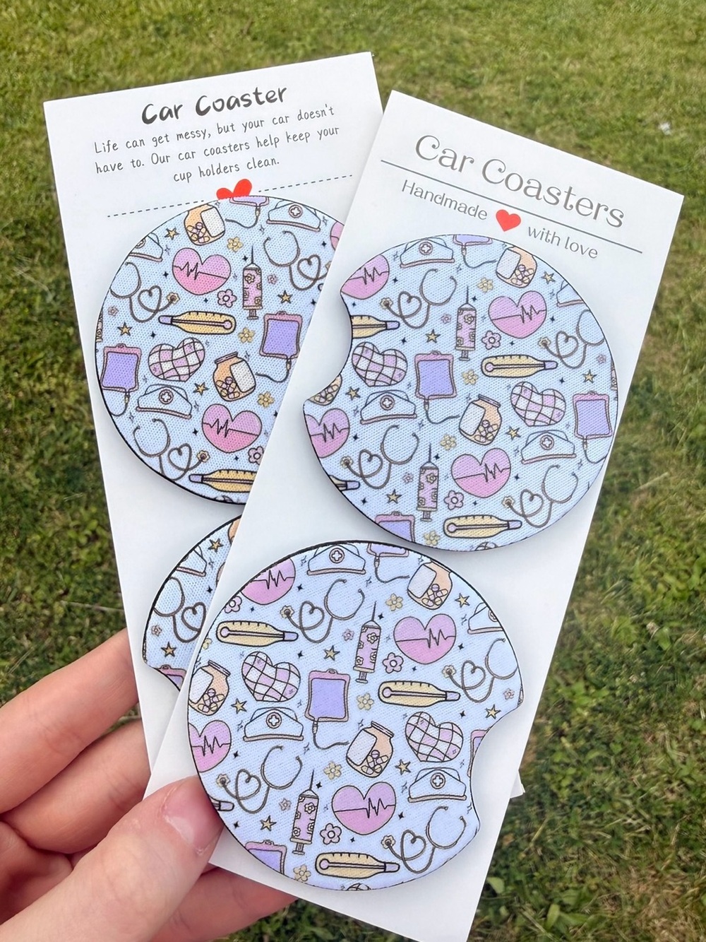 Nurse Car Coasters | Set of 2